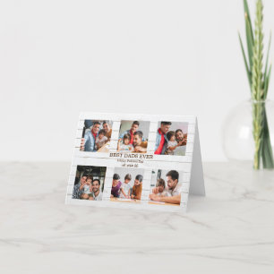 Beste vaders ooit 6 foto vaders dag cadeau feestdagen kaart