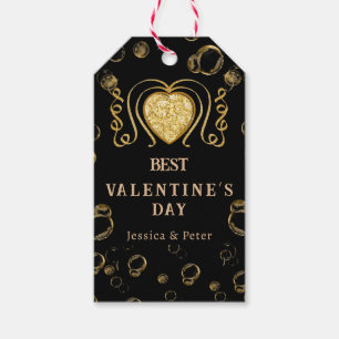 Beste Valentijn's Day, Bubbly & Glitter Cadeaulabel