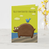 Beste Valentijnsdagkaart voor beren Kaart (Gele Bloem)