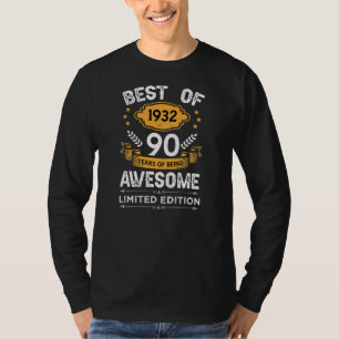 Beste van 1932 90 jaar oude geschenken 90e verjaar t-shirt