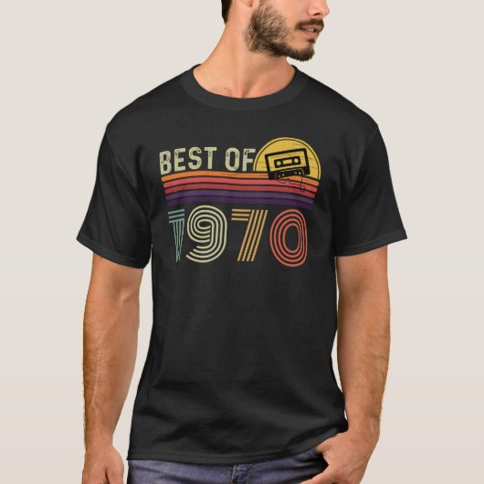 Beste van 1970, Cool Funny 50th Verjaardag T-shirt (Voorkant)