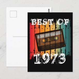 BESTE VAN 1973 AANGEPASTE CASSETTEBANDJE BRIEFKAART