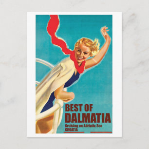 Beste van Dalmatië, Kroatië, Meisje op een cruisej Briefkaart