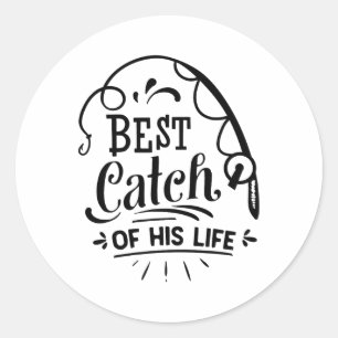 Beste Vangst Van Zijn Leven Bijpassende Koppel Vis Ronde Sticker