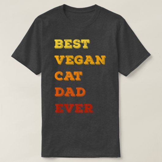 beste vegaanse kattevader ooit grappige vader katt t-shirt (Design voorkant)