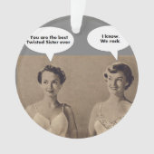 Beste verdraaide zuster ooit ornament (voorkant)