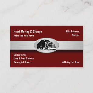 Beste verhuis- en opslagtrucking-service visitekaartje