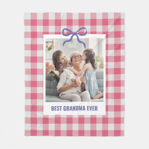 Beste verjaardagscadeau voor oma met eigen foto en fleece deken