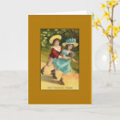 Beste verjaardagswensen - Kinderen Kaart (Gele Bloem)