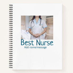 Beste verpleegkundige voeg foto naam tekst arts ho notitieboek