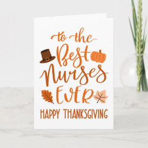 Beste Verpleegkundigen Ooit Thanksgiving Dag in Si Kaart