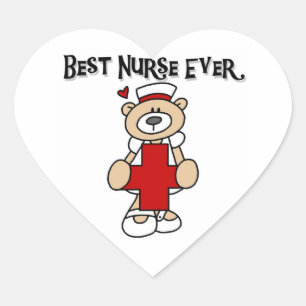 Beste verpleegkundigen, overhemden en geschenken hart sticker