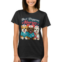 Beste verpleegkundigen T-shirt met grappige honden