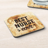 Beste verpleegster bier onderzetter (Linkerzijde)