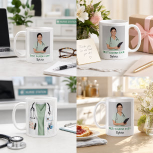 Beste Verpleegster Ooit Gepersonaliseerde Foto Koffiemok