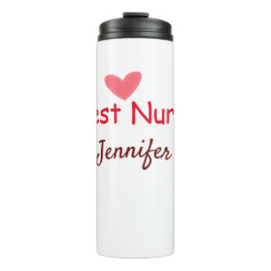 Beste verpleegster ooit voeg naam tekst ziekenhuis thermosbeker