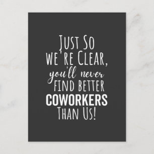 BESTE VERPLICHTING VOOR HET VERLATEN VAN COWORKERS BRIEFKAART