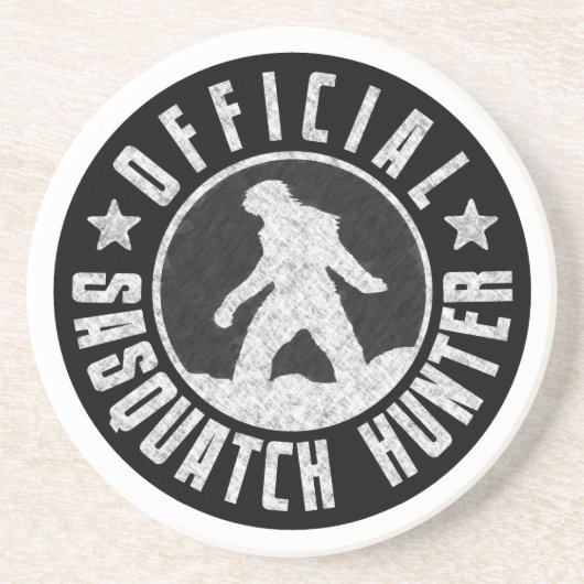 Beste versie - OFFICIEEL Sasquatch Hunter Design Zandsteen Onderzetter (Voorkant)