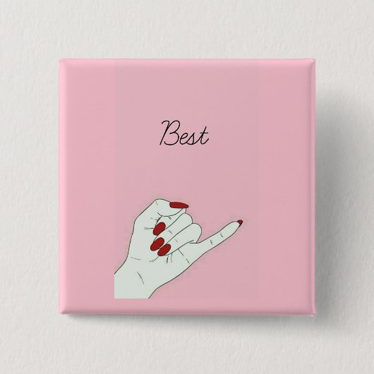 Beste Vierkante Button 5,1 Cm (Voorkant)