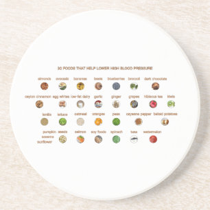 Beste voedingsmiddelen lagere hypertensie Natuurli Zandsteen Onderzetter
