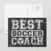 Beste Voetbal coach Briefkaart (Voorkant / Achterkant)