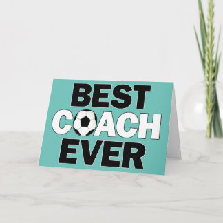 Beste Voetbal coach ooit - Aangepaste kleurengroet Bedankkaart