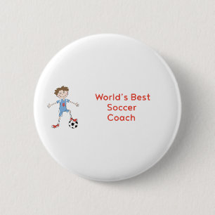 Beste Voetbal coach ter wereld Ronde Button 5,7 Cm