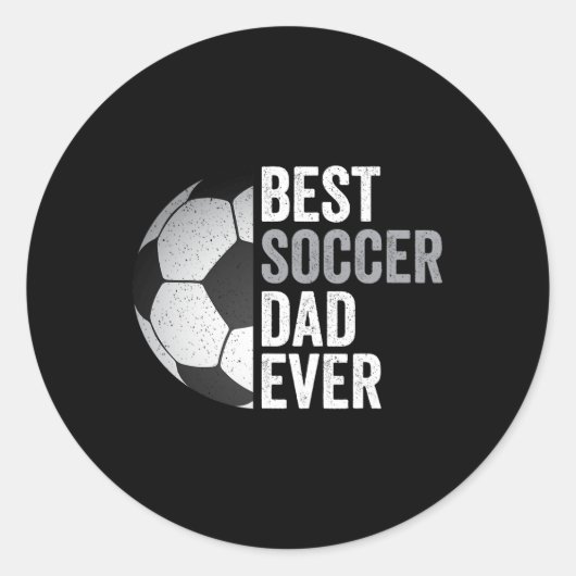Beste voetbalvader ooit vader & #; s Day Soccer Ronde Sticker (Voorkant)
