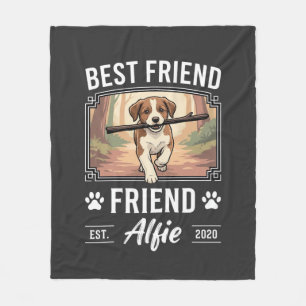 Beste vriend Alfie hondenliefhebber Fleece Deken