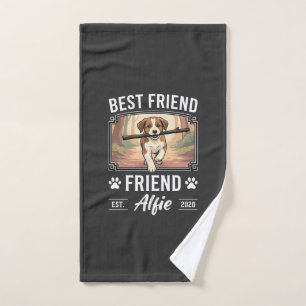 Beste vriend Alfie hondenliefhebber Handdoek