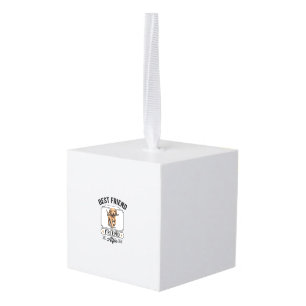 Beste vriend Alfie vintage hondenliefhebber ontwer Kubus Ornament