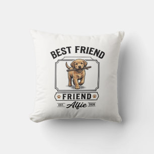 Beste vriend Alfie vintage hondenliefhebber ontwer Kussen