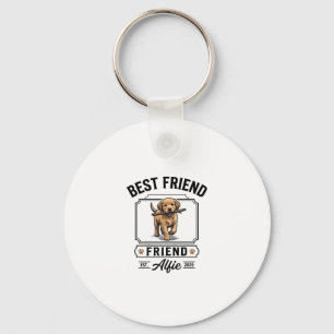 Beste vriend Alfie vintage hondenliefhebber ontwer Sleutelhanger