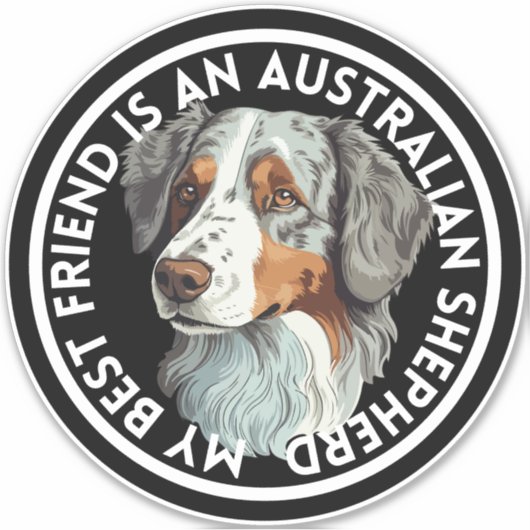 Beste vriend Australische herder Sticker (Voorkant)