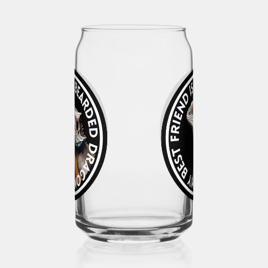 Beste vriend Bearded Dragon Blikvorm Glas (Rechts)