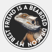 Beste vriend Bearded Dragon Ronde Sticker (Voorkant)