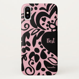 Beste vriend   Beste halve   Trendy Pattern iPhone X Hoesje