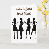 **BESTE VRIEND** & **BESTE WIJN** VERJAARDAG VAN V KAART (Gele Bloem)