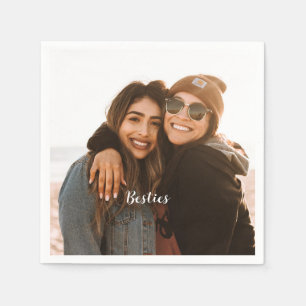 Beste Vriend Besties Aangepaste Foto Servet