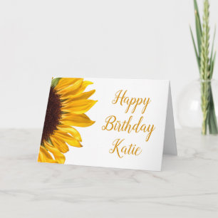 Beste vriend BFF Bestie Birthday Yellow Sunflower Kaart