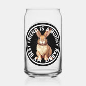 Beste Vriend Bunny Konijn Blikvorm Glas (Voorkant)
