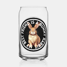 Beste Vriend Bunny Konijn Blikvorm Glas