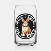 Beste Vriend Bunny Konijn Blikvorm Glas (Achterkant)