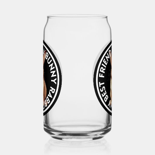 Beste Vriend Bunny Konijn Blikvorm Glas (Links)