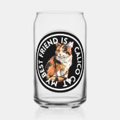 Beste vriend Calico Cat Blikvorm Glas (Voorkant)