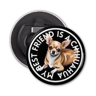 Beste vriend Chihuahua Button Flesopener