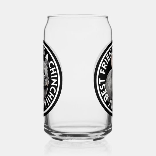 Beste vriend Chinchilla Blikvorm Glas (Rechts)