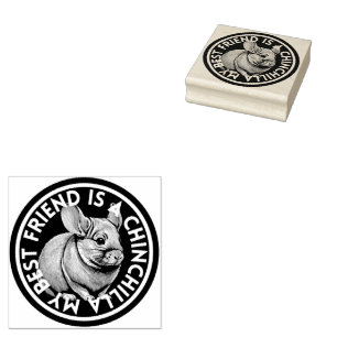 Beste vriend Chinchilla Rubberstempel