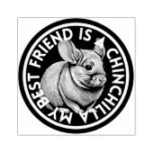 Beste vriend Chinchilla Rubberstempel (Afrduk)