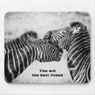 Beste vriend citaat met Zebra's Muismat